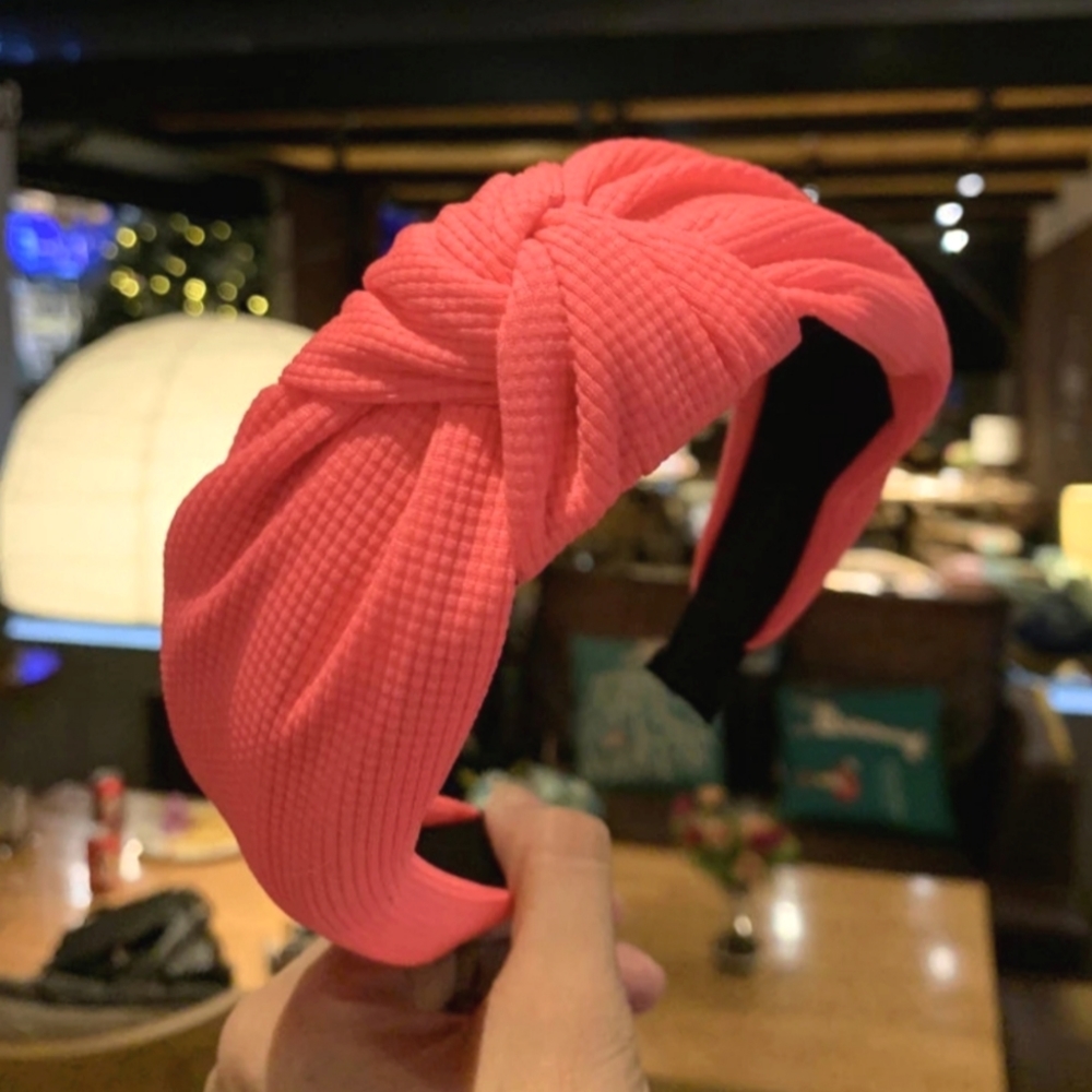 Naomi Neon Topknot Headband - Pink